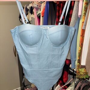 Light Blue Bustier Bodysuit